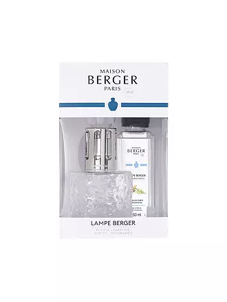 MAISON BERGER PARIS | Lampe Berger Set MIRAGE TRANSPARENTE +250ml Pure White Tea | 